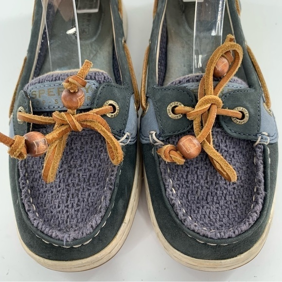 Sperry womens flats size 6.5 navy blue suede lace up preppy boat shoes - Picture 3 of 13